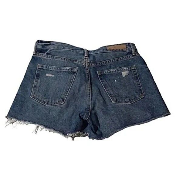 GRLFRND Helena High Rise Cut Off Denim Shorts Button Fly Distress Boho Size 26 - Picture 3 of 8
